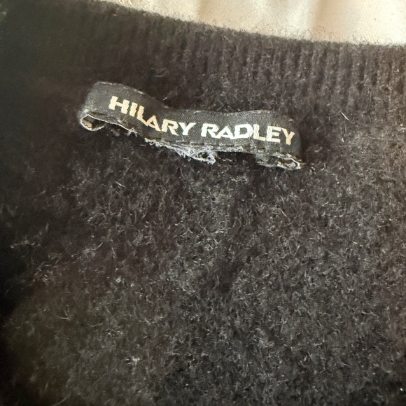 Hilary Radley 100% Cashmere Black V Neck Sweater XL - Picture 9 of 11